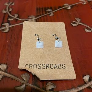 Sterling Silver and Mother of Pearl Dangle Earrings
